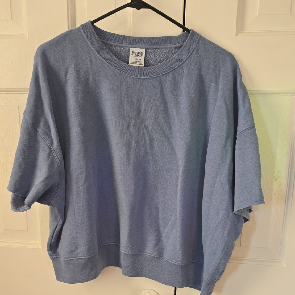 PINK Victoria's Secret Light Blue Sweatshirt  Tee
